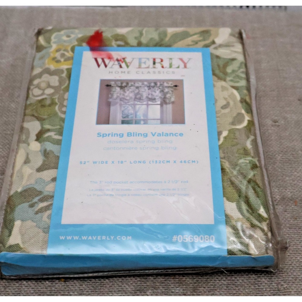 Waverly Spring Bling Valance 52X18 in Window Country Green Floral